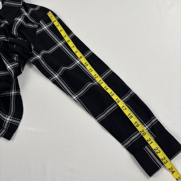 Isabel by Ingrid and Isabel Button Down Checked Long Sleeve Shirt Women's S - Picture 13 of 13